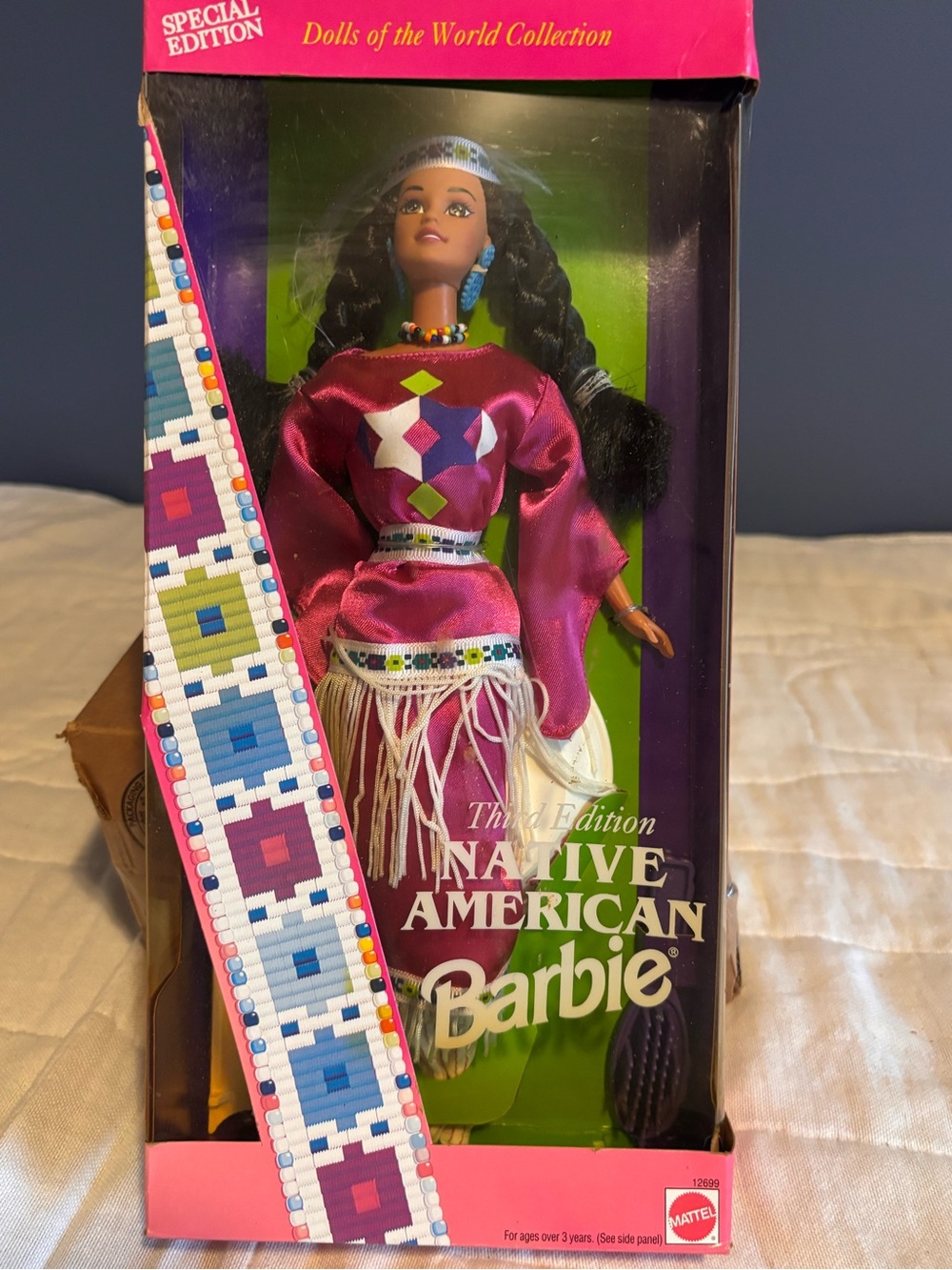 1994 Native American Barbie 3rd Edition. Dolls Around The World NRFB.